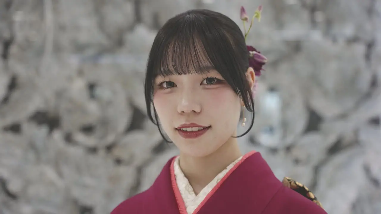 振袖の着付けとヘアの仕上がり